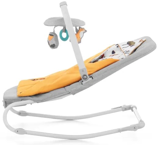 Leagăn cu vibrații pentru bebeluși cu sunete KINDERKRAFT FELIO 2 galben