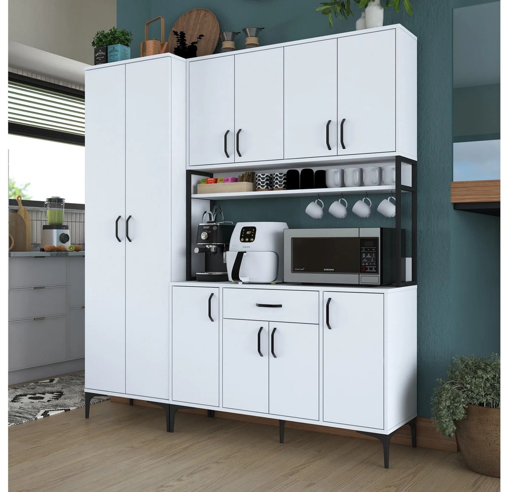 Set dulapuri bucătărie Jenaretta 33 (alb + negru). 1107096