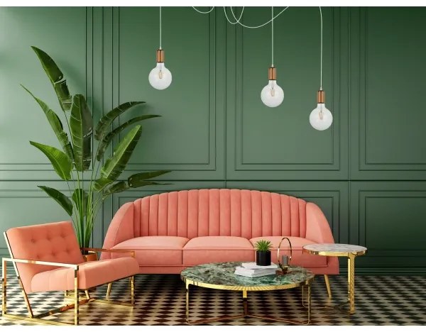 Lustră pe cablu MIROS 3xE27/60W/230V albă/cupru