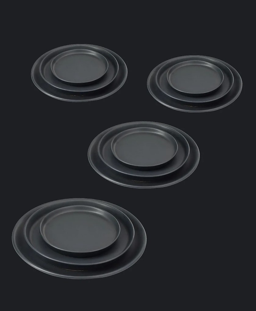 Set Cadou 24 Farfurii Vulcano Evenimente (6 Platouri 30cm, 6 Farfurii 25cm, 6 Farfurii 20cm, 6 boluri 400ml) LA COMANDA 25 de seturi