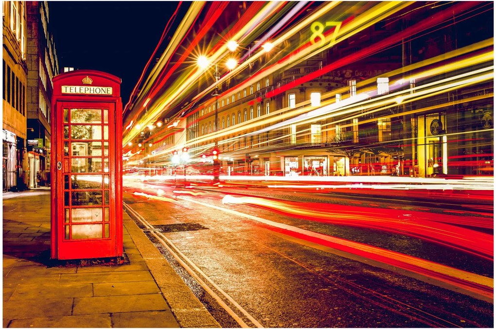 Tablou cu căsuța telefonică roșie din Londra (90x60 cm)