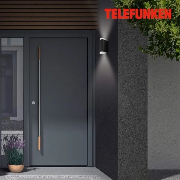 Aplică LED de exterior Telefunken 314905TF 2xGU10/5W/230V IP44 negru