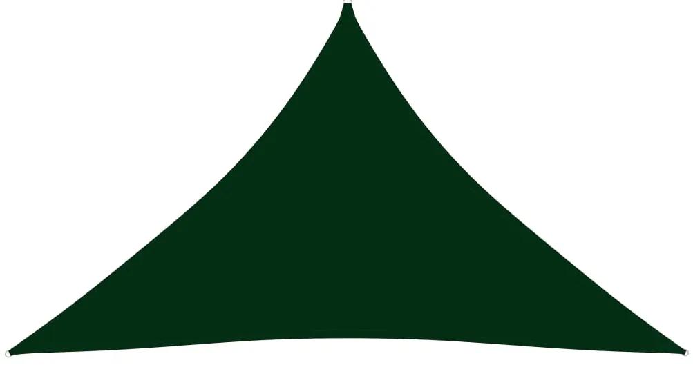 Parasolar verde inchis 4x4x5,8 m tesatura oxford triunghiular Morkegronn, 4 x 4 x 5.8 m
