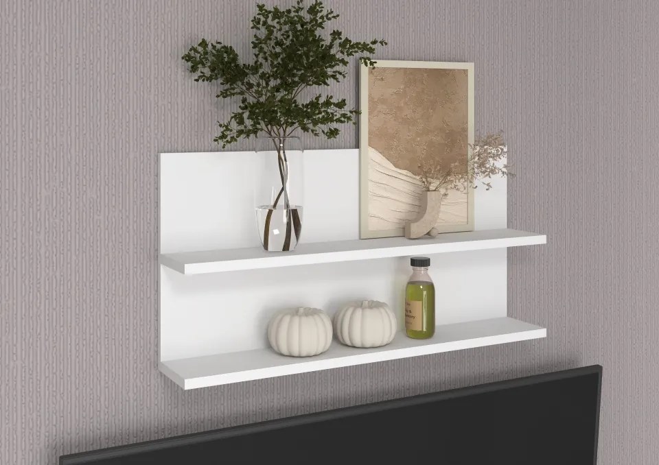 Raft Frazio – 80x15x40 cm – Alb