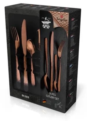 Set tacamuri 24 piese, 6 persoane, Rose Gold Berlinger Haus BH 2619