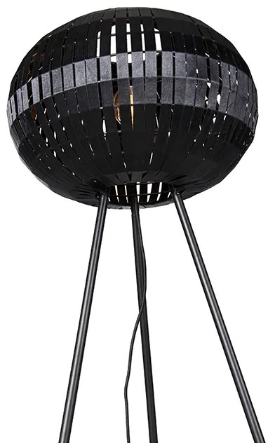 Lampa de podea moderna cu trepied neagra - Zoë