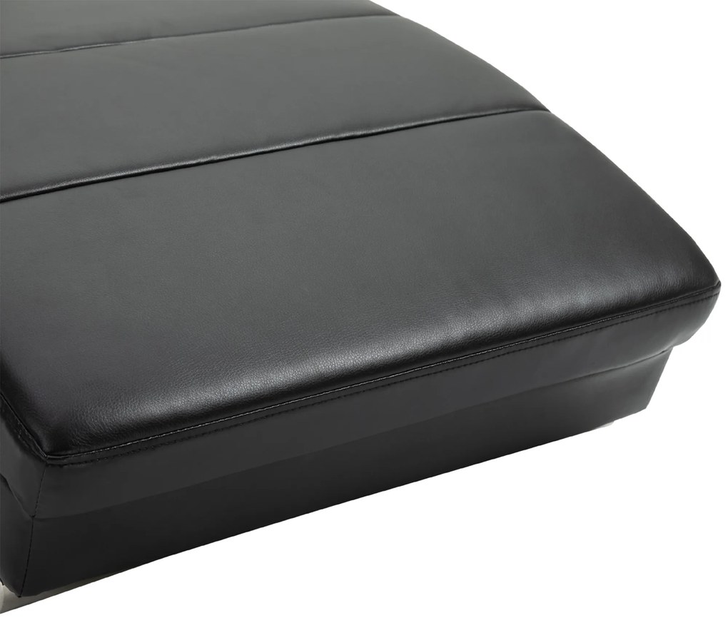 HOMCOM Relaxliege cu funcție de masaj, fotoliu de lounge ergonomic cu spătar înalt, cu funcție de masaj și pernă cu design Zero-G, fotoliu de lounge din piele ecologică, metal, spumă, negru, 58 x 163 x 87 cm | Aosom Romania