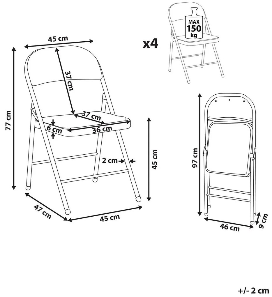 Set 4 buc scaune de conferință Segar (gri) . 1075976
