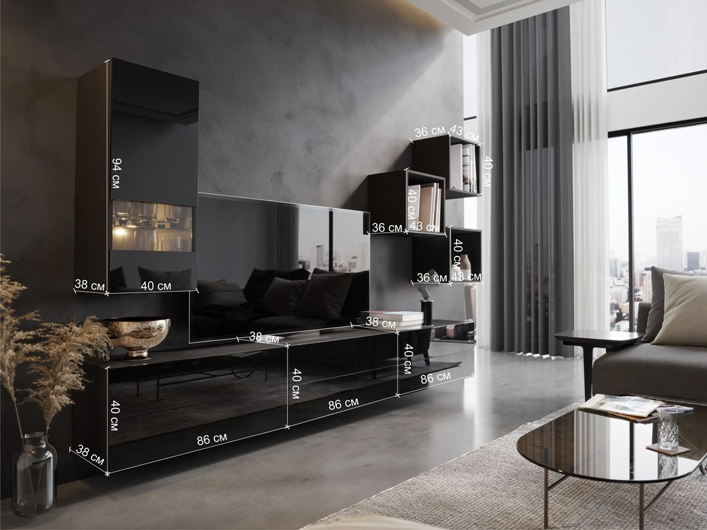 Mobilier living Berny 45 (alb + alb lucios). 1041466
