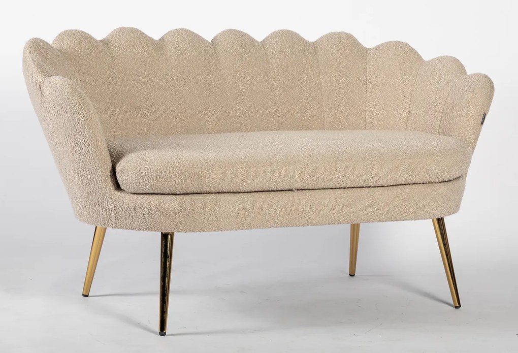 FREY Latte din Boucle cu Spătar cu Picioare Aurii