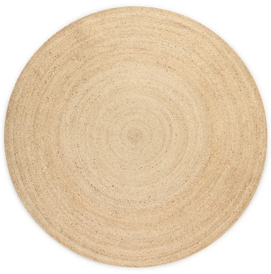 Covor în culoare naturală reversibil rotund din iută ø 100 cm Braided Ivory – Hanse Home