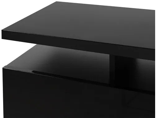 Dulap TV cu șemineu Anaceta (grafit + lucios grafit) (cu iluminat LED). Promo -16%. 1106158