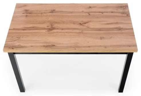 Masă de dining KINDOR, stejar Wotan/negru