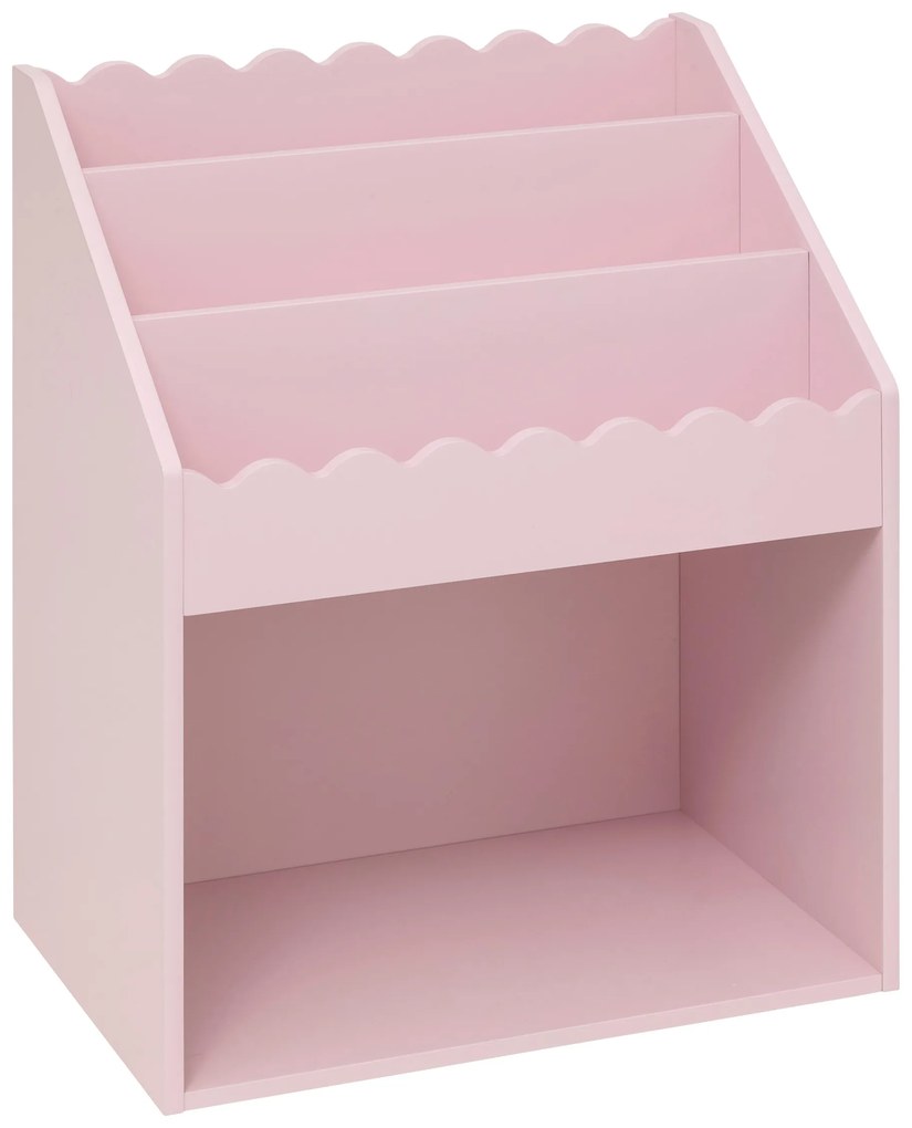 Raft pentru cărți pentru copii WAVE cu volănaș, 48 x 32 x 60 cm