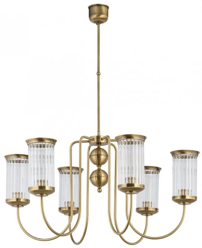 Candelabru 6 brate design clasic din alama OLZANO