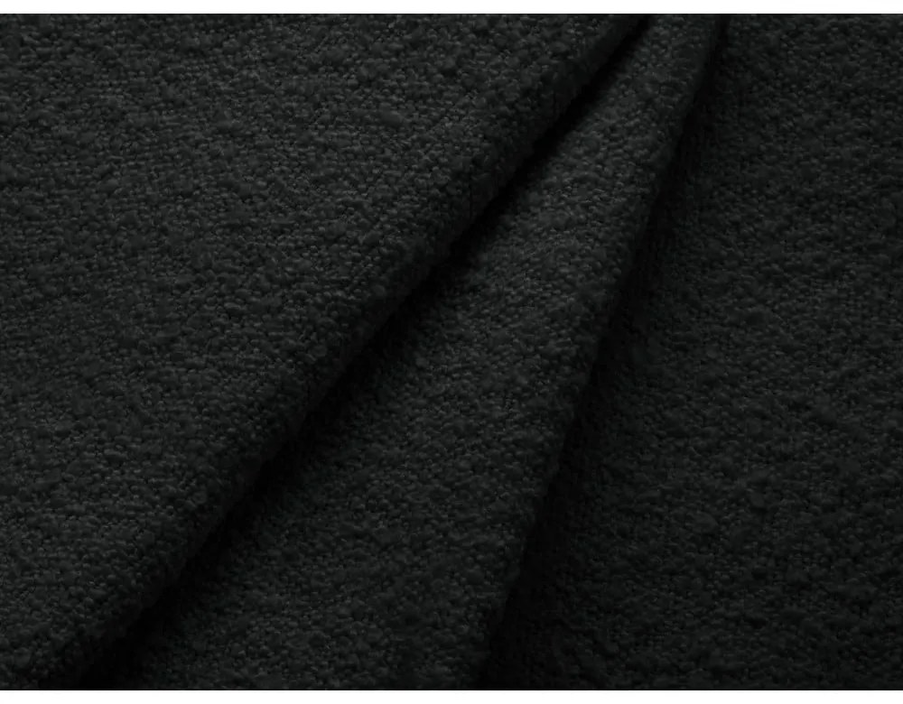 Colțar negru cu tapițerie din stofă bouclé (colț dreapta) Molino – Micadoni Home