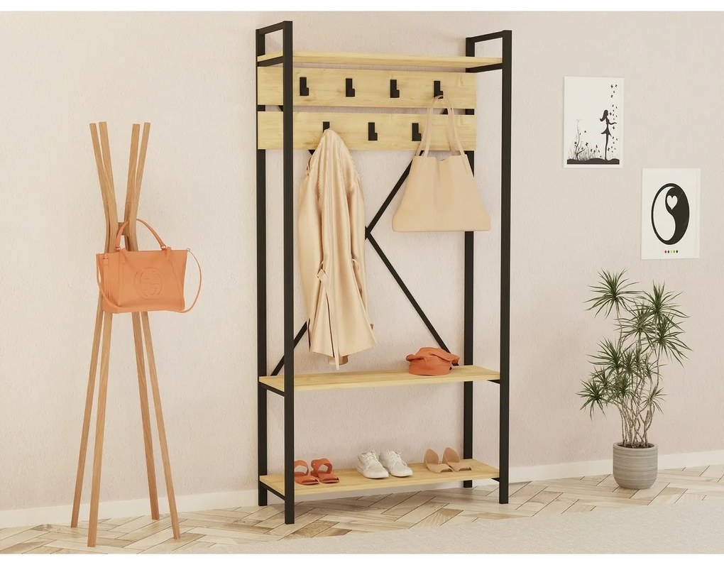 Cuier cu raft pentru pantofi Alfa Sapphire andGrey