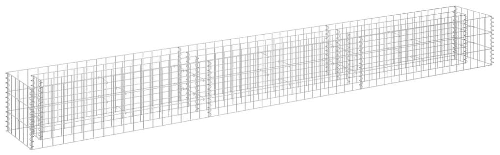 Strat inaltat gabion, 270 x 30 x 30 cm, otel galvanizat 1, 270 x 30 x 30 cm
