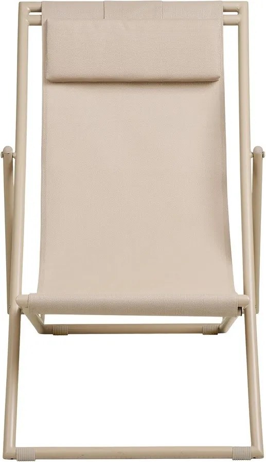 Șezlong de grădină bej din metal Curtis – House Nordic