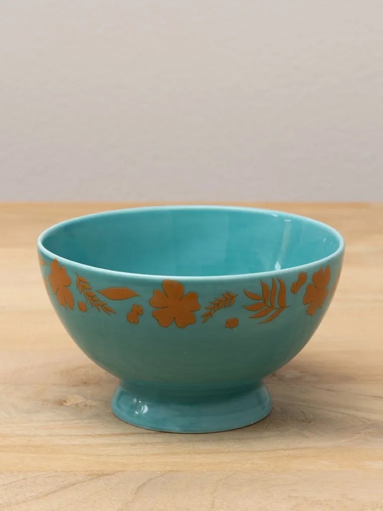 Bol din ceramica, D13.5cm, Flower