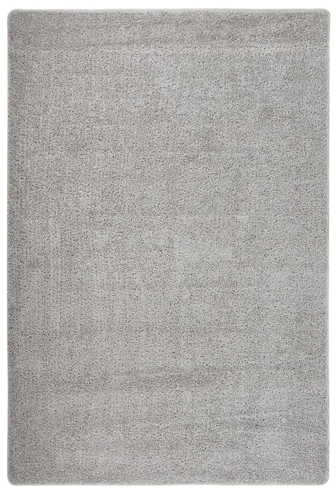 vidaXL Covor pufos, gri deschis, 140x200 cm, antiderapant