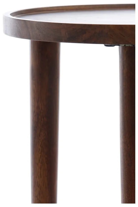 Măsuță auxiliară rotundă din lemn masiv de acacia ø 49 cm Qiano – Light &amp; Living