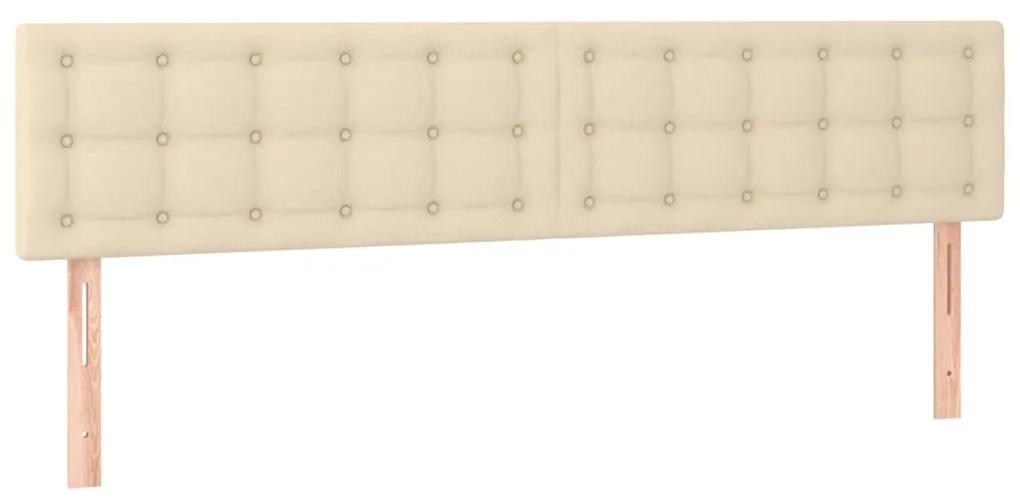346521 vidaXL Tăblii de pat, 2 buc, crem, 100x5x78/88 cm, textil