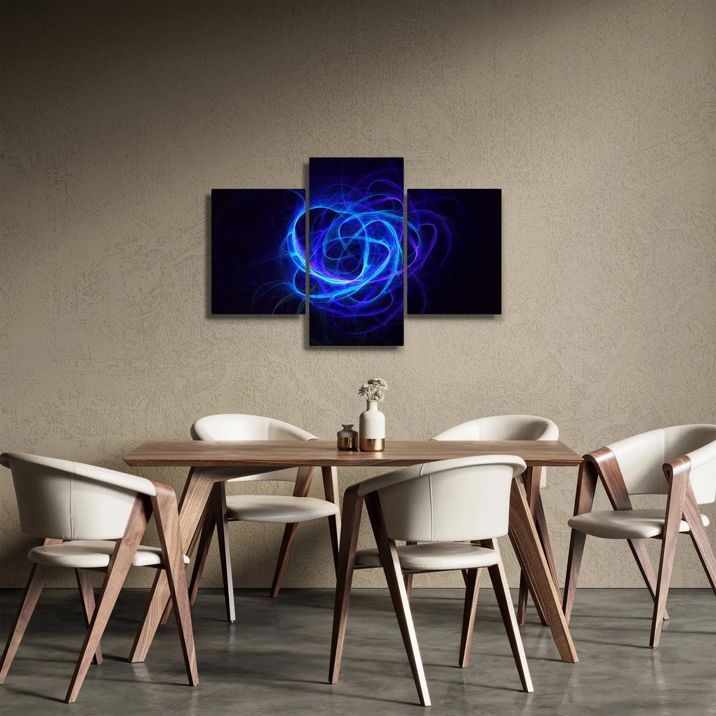 Tabloul cu ghem albastru abstract (90x60 cm)