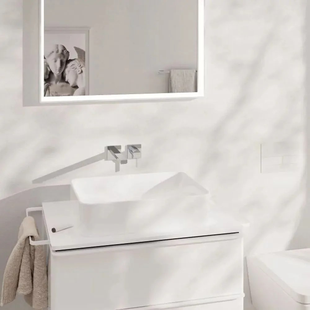 Baterie lavoar incastrata Hansgrohe Tecturis E finisaj crom lucios fara corp ingropat