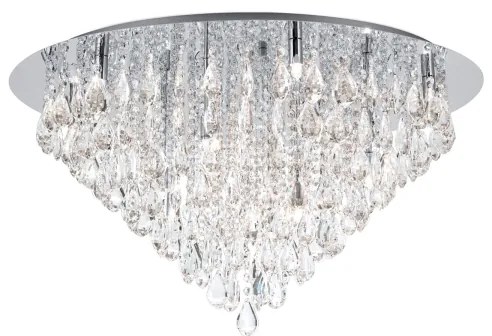 Plafonieră de cristal Orion DLU 2516/75 CELESTE 12xG9/40W/230V d. 75 cm crom