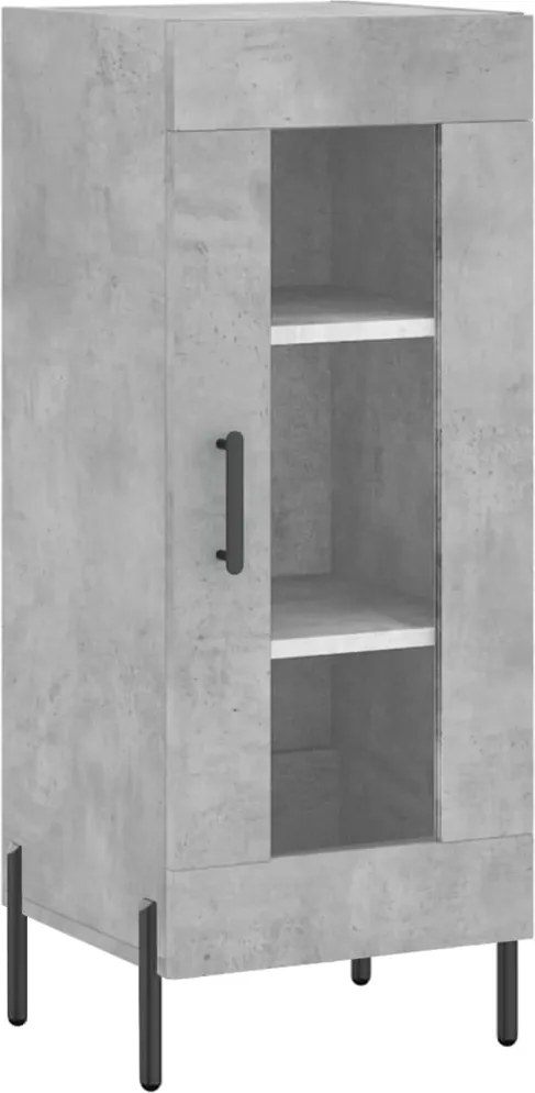 vidaXL Servantă, gri beton, 34,5x34x90 cm, lemn compozit