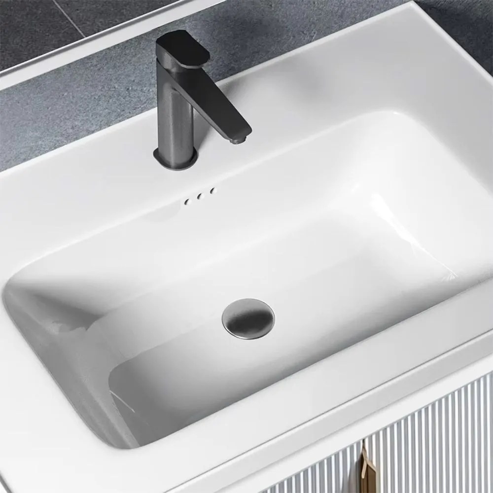 Set mobilier de baie cu lavoar Astor 60cm White
