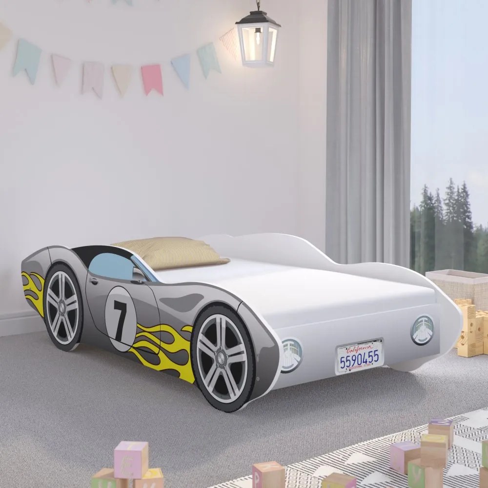 Pat de design pentru copii 160 x 80 cm într-o mașină de curse tavre