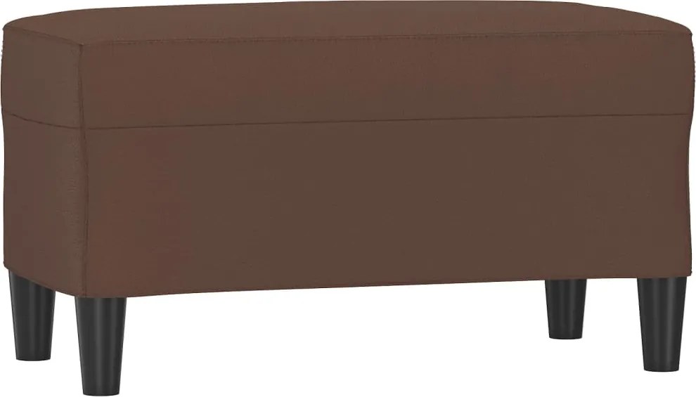 vidaXL Bancă, maro, 70x35x41 cm, piele ecologică