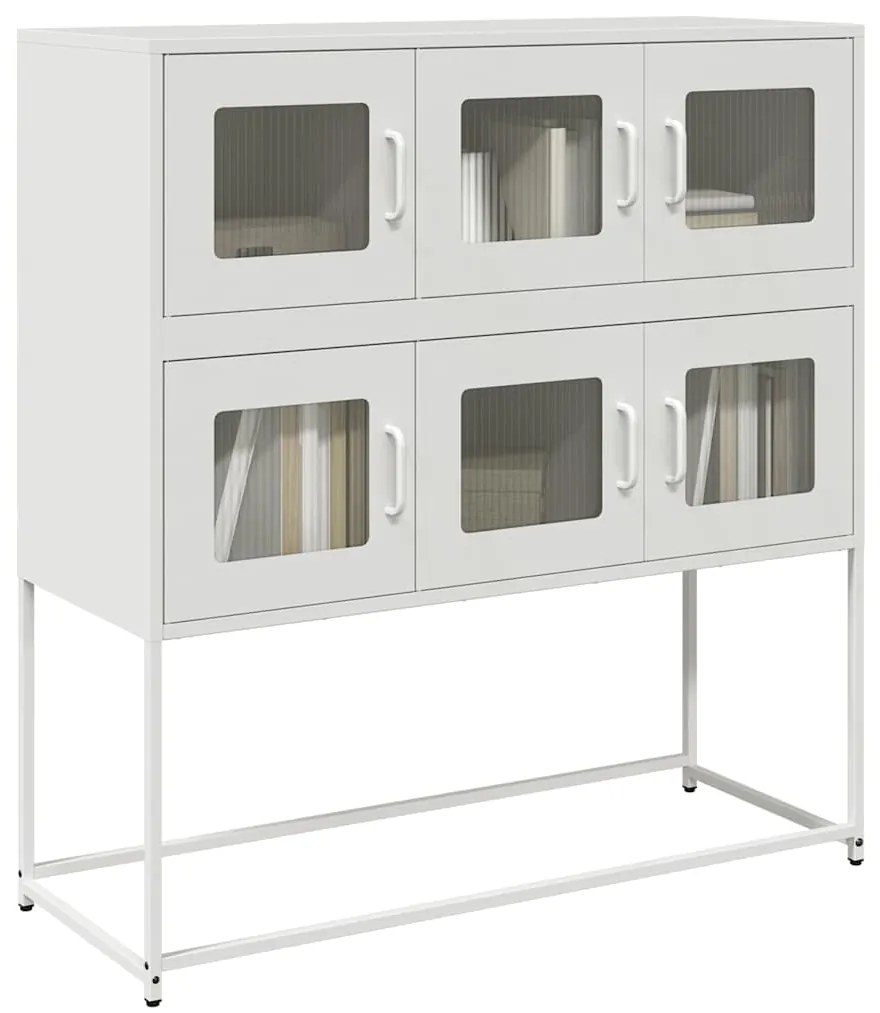 vidaXL Dulap, alb, 100,5x39x107 cm, oțel laminat la rece