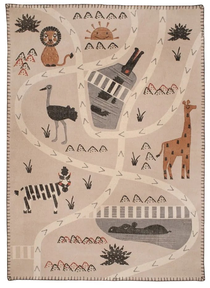 Covor pentru copii Nattiot Little Savannah, 100 x 140 cm