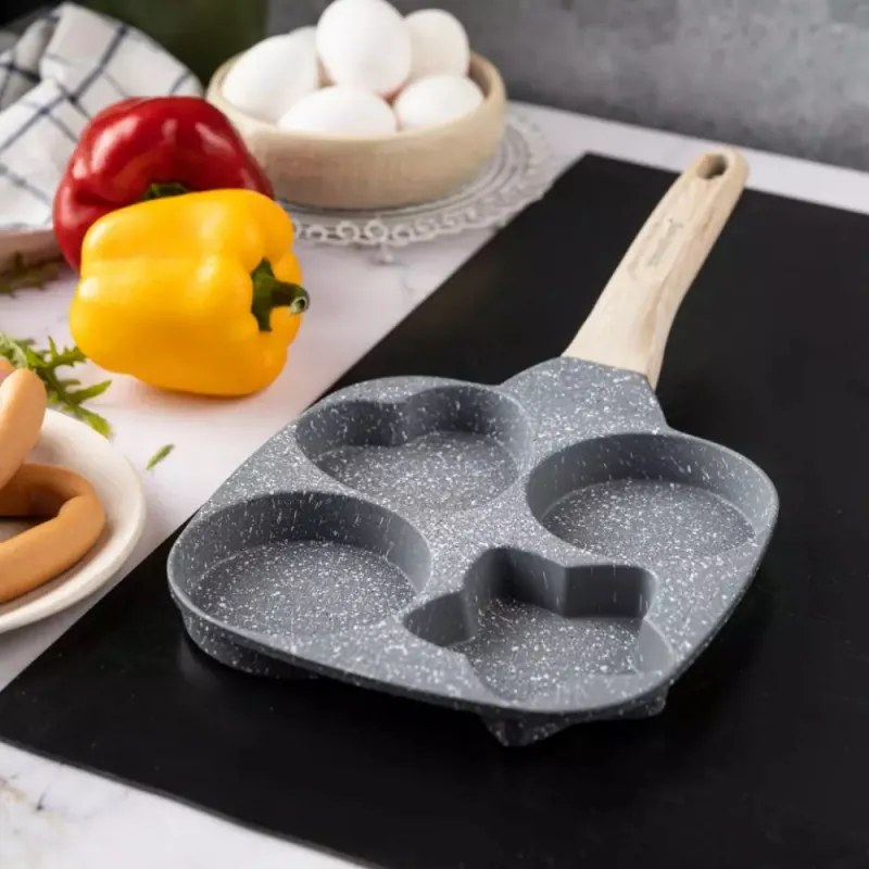 Tigaie cu 4 sectiuni Klausberg KB 7808, 19cm, Acoperire din marmura, Diverse forme, Inductie, Gri