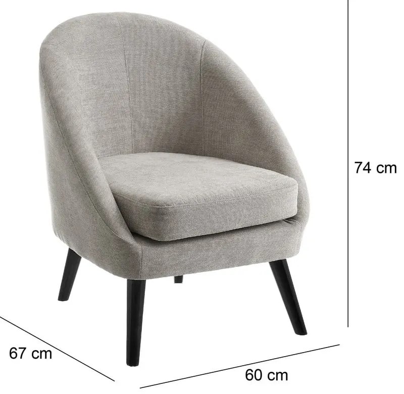 Fotoliu gri deschis Cover – Casa Selección