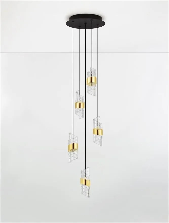 Lustra cu 5 pendule LED design modern Seneca