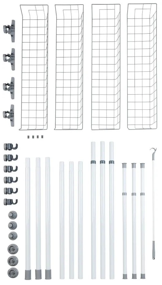 Suport pentru haine alb telescopic din metal Herkules – Wenko