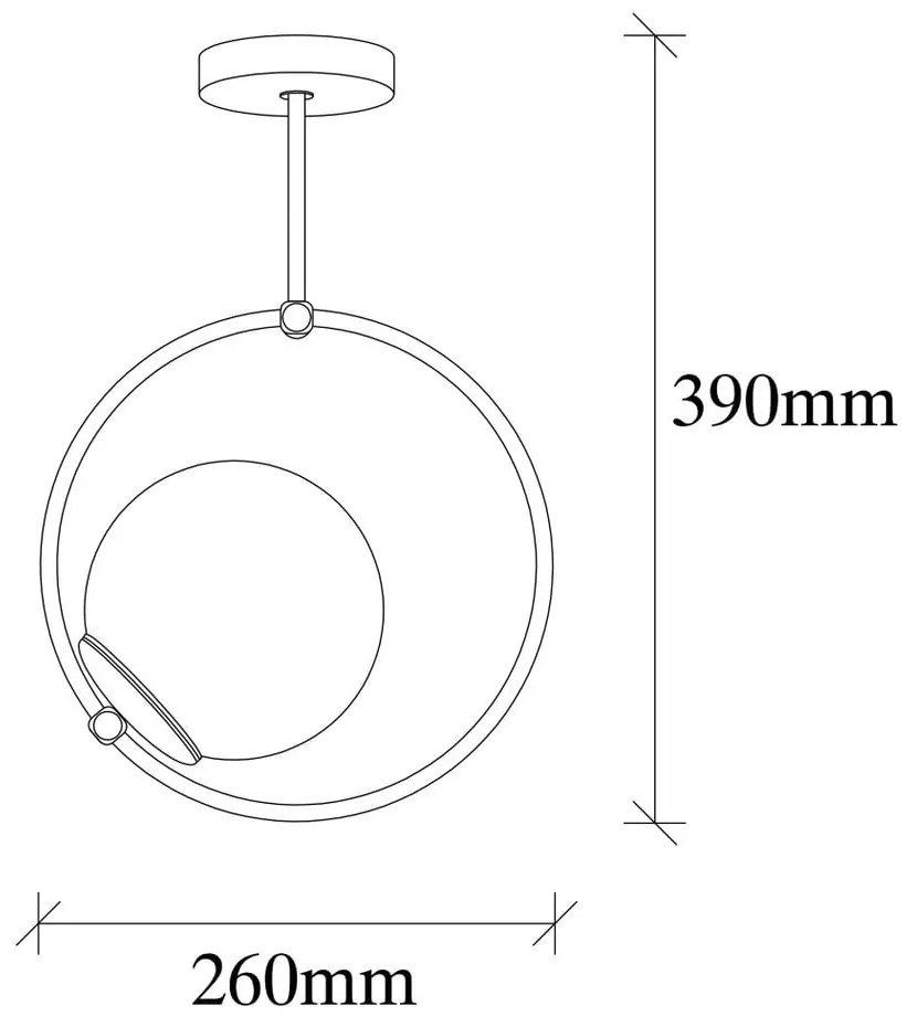 Lustră metalică Opviq lights Erasto, negru