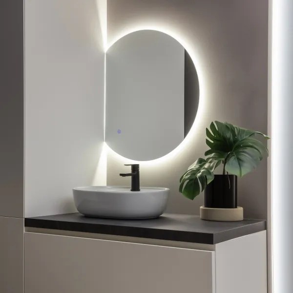 BRILAGI - Oglindă LED de baie MEZZO, 18W/230V, 60x50 cm, IP44, CRI 90, reglabilă +CCT