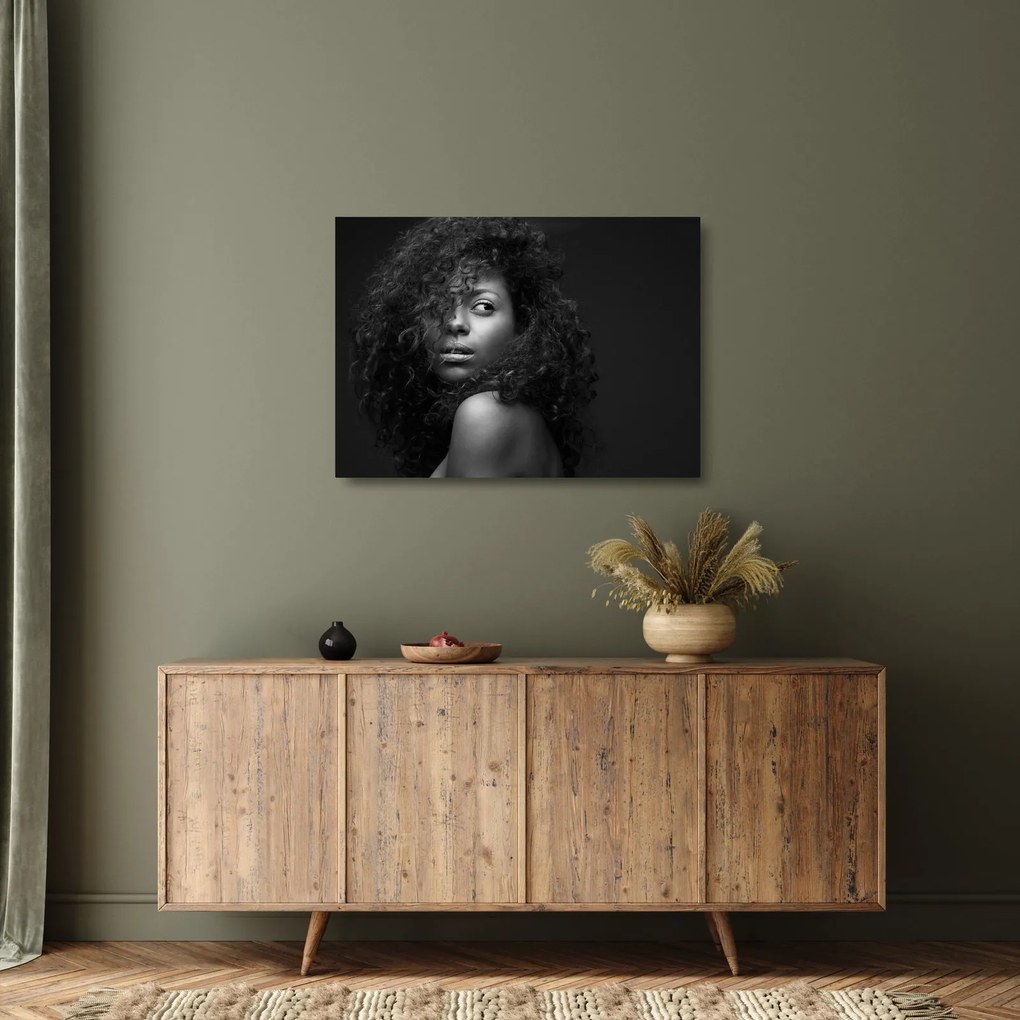 Tablou pe sticlă - Portretul femeii (70x50 cm)