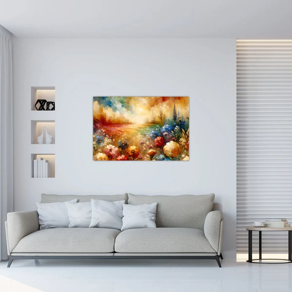 Tablou - Pajiște colorată (90x60 cm)