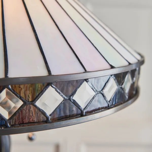 Endon 70936 - Lampă de podea Tiffany FARGO, 2xE27/60W/230V, Ø 50 cm