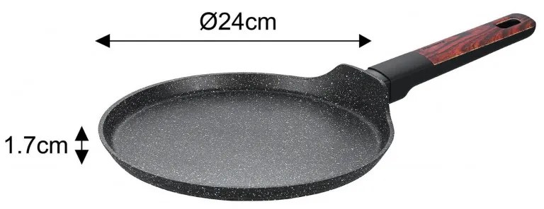 Set oale si tigai Klausberg KB 7831, 12 h, Aluminiu turnat, Acoperire din marmura, Inductie, Negru