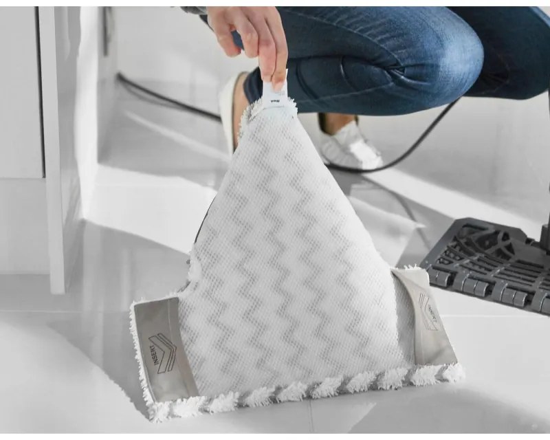 Mop curatare cu aburi Shark S6005EU, 1200W, 0,5 L, 2 setari, Tehnologie Klick'n Flip, Steam Blaster, Lavete mop Dirt Grip, Alb/Gri