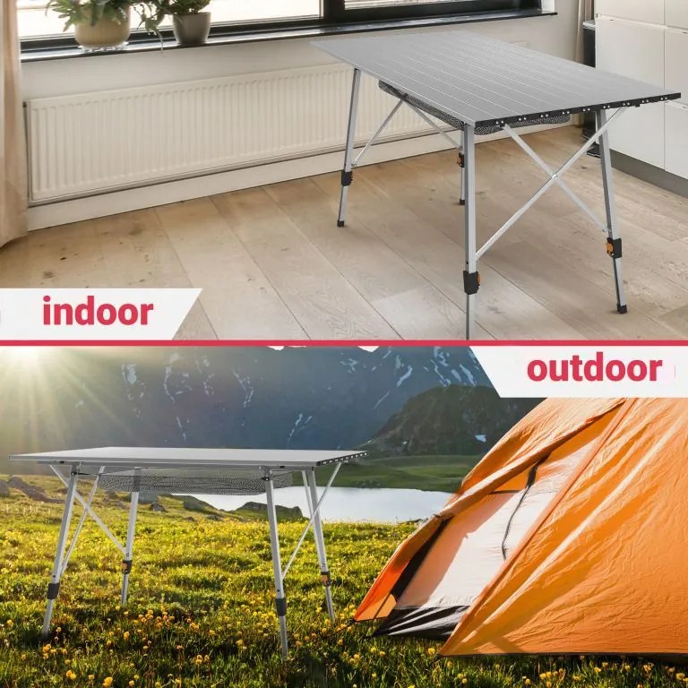 MIADOMODO Masă de camping pliabilă, 90 x 45 x 53 cm