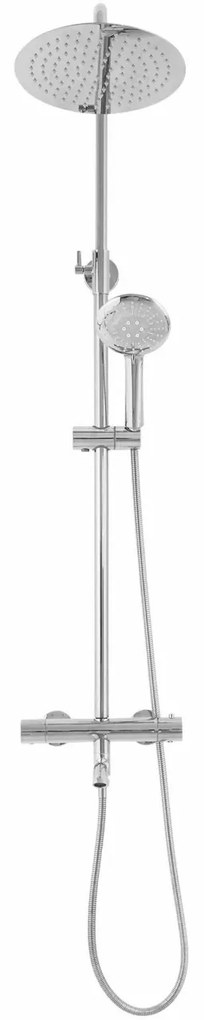 Baterie de dus cu termostat Lungo argintie