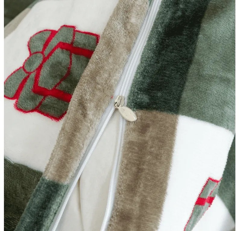 Lenjerie cocolino CHRISTMAS SOCKS verde Dimensiune lenjerie de pat: 70 x 90 cm | 140 x 220 cm